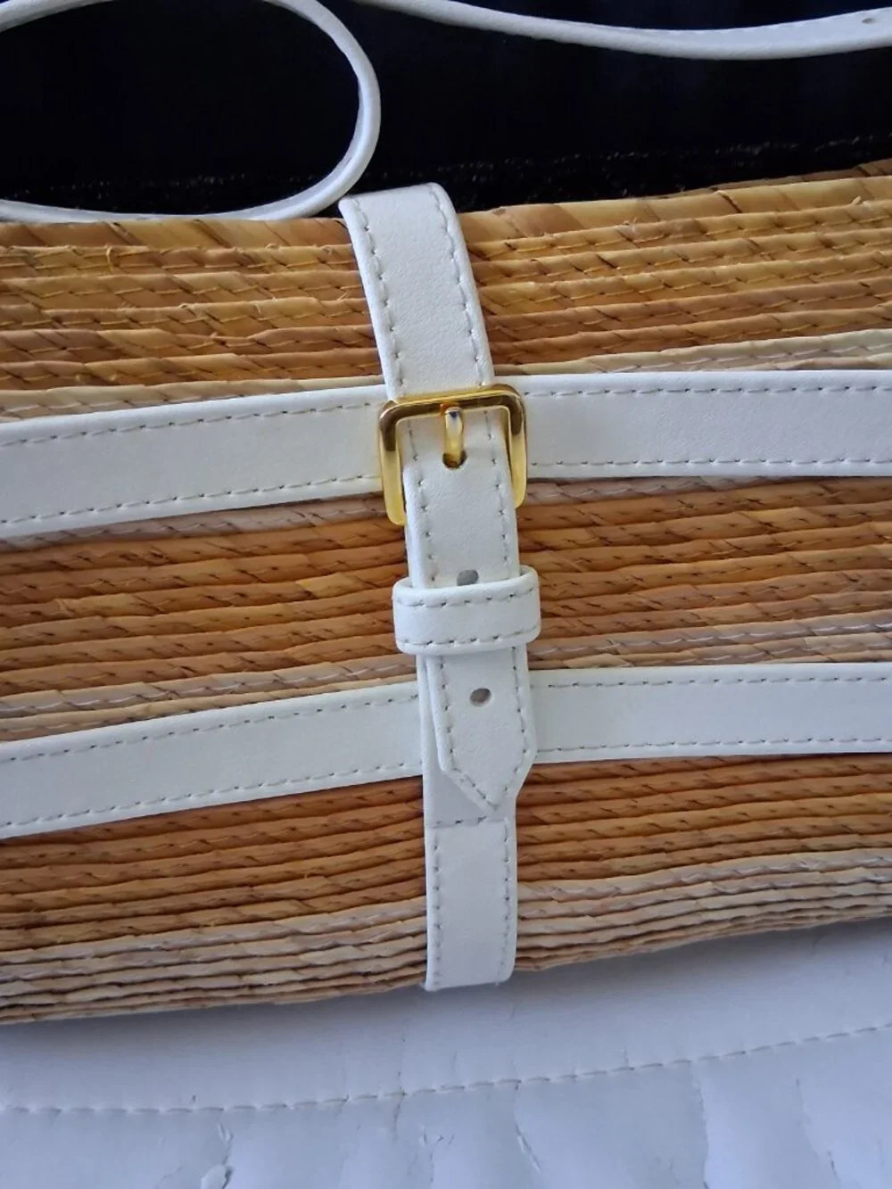 Altuzarra Watermill Baguette Bag with White Leather Trim - Picture 4 of 13